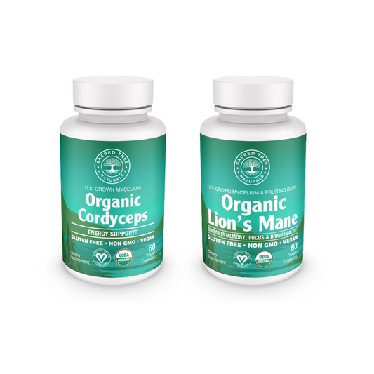 Focus & Vitality Duo - Cordyceps and Lion’s Mane Mushroom Capsules